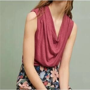 Anthropologie AKEMI + Kin Berry cowl neck sleeveless tank blouse top Women's Siz